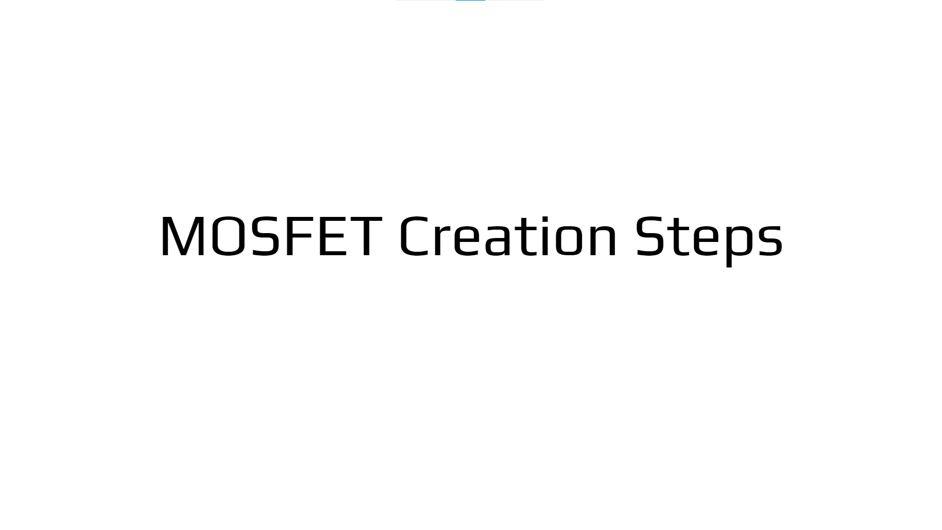 MOSFET Creation